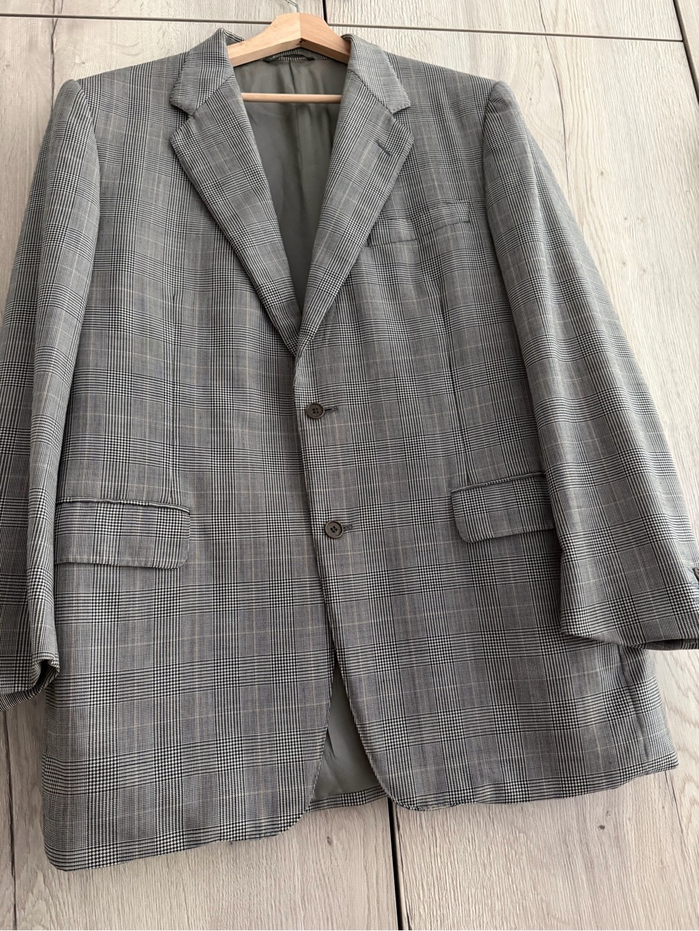 Canali grey  Glen Plaid Two-Button old money wool Blazer